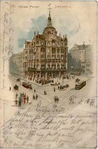 Dresden - Kaiser Palast - Litho -222108