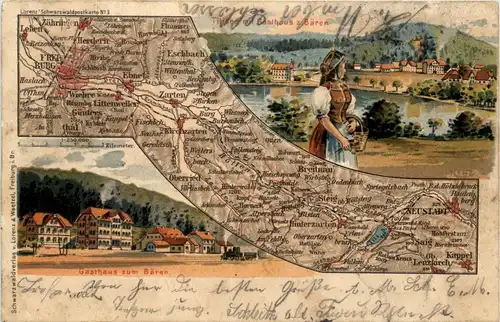 Titisee - Gasthaus zum Bären - Litho -293570