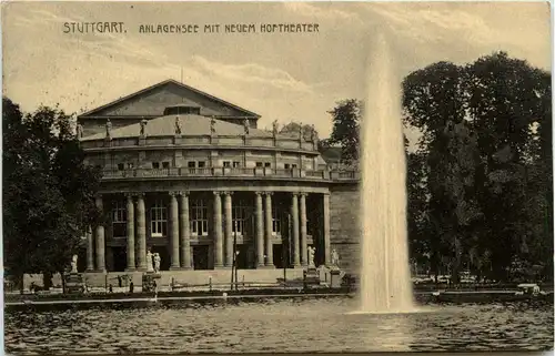 Stuttgart - Anlagensee mit neuem Hoftheater -292754