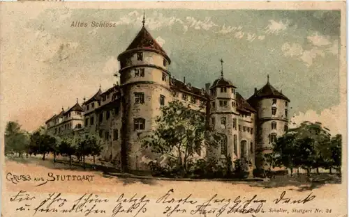 Gruss aus Stuttgart - Altes Schloss -222314