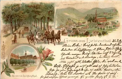 Gruss aus Lichtenthal - Litho -293264