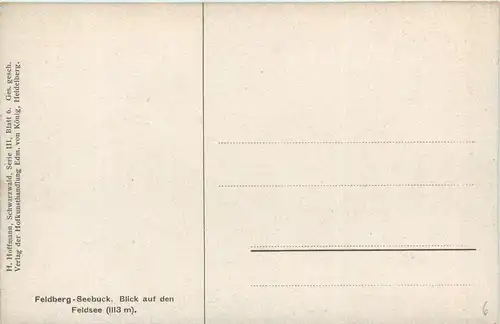 Feldberg Seebuck - Künstlerkarte H. Hoffmann -293252