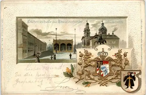 München - Feldherrenhalle - Litho -293332