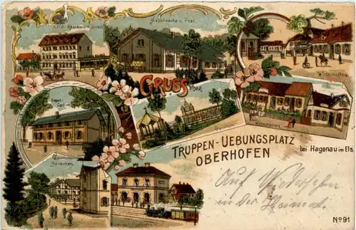 Truppenübungsplatz Oberhofen bei Hagenau - Litho -223148