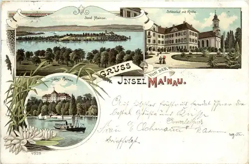 Gruss von der Insel Mainau - Litho -293562