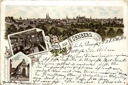 Gruss aus Nürnberg - Litho -293512