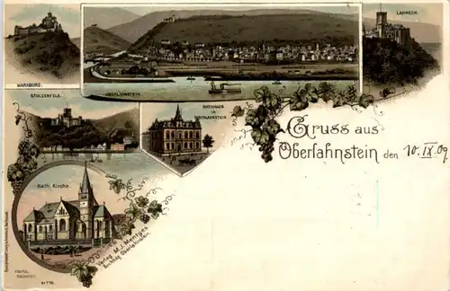 Gruss aus Oberlahnstein - Litho -224762