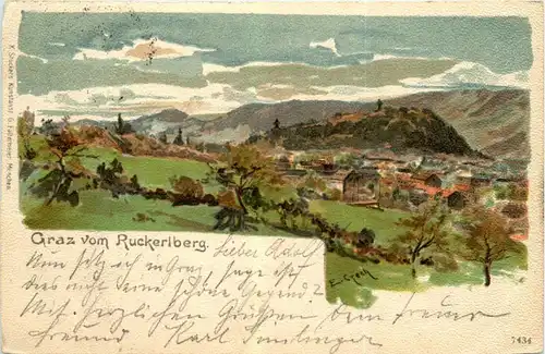 Gruss avom Ruckerlberg - Litho -296232