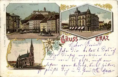 Gruss aus Graz - Litho -296314