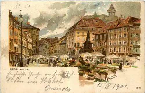 Graz Hauptplatz - Litho -296210