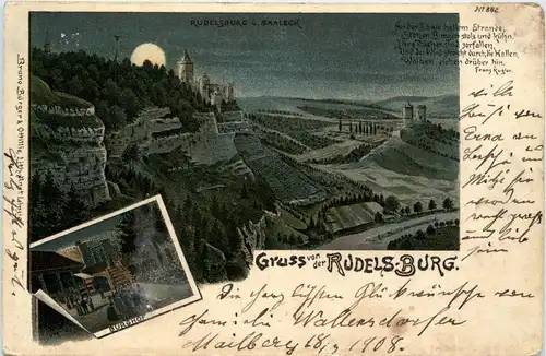 Gruss von der Rudelsburg - Litho -297534