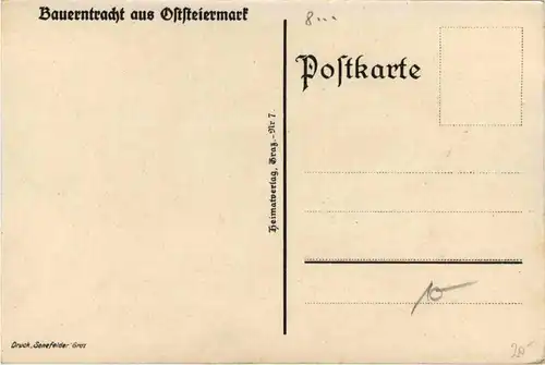 Altsteirische Bauerntrachten aus dem Jahre 1813 -297064