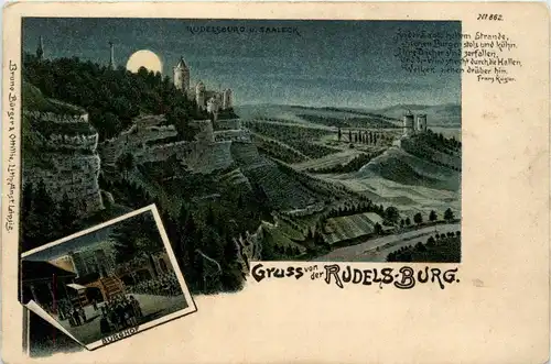 Gruss von der Rudelsburg - Litho -297734