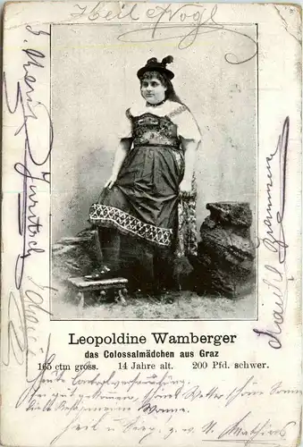 Leopoldine Wamberger das Colossalmädchen aus Graz -296830