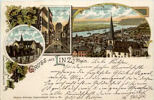 Gruss aus Linz am Rhein - Litho -226322