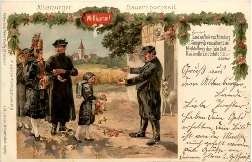 Altenburger Bauernhochzeit - Litho -226396