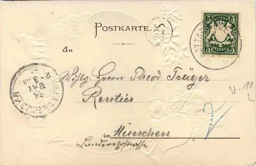 Hirschberghaus - Litho - Prägekarte -226434