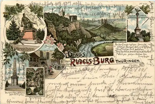 Gruss von der Rudelsburg - Litho -297538