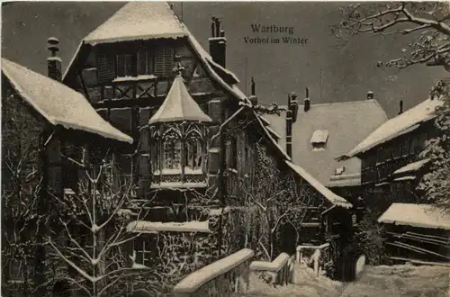 Die Wartburg Vorhof im Winter -226826