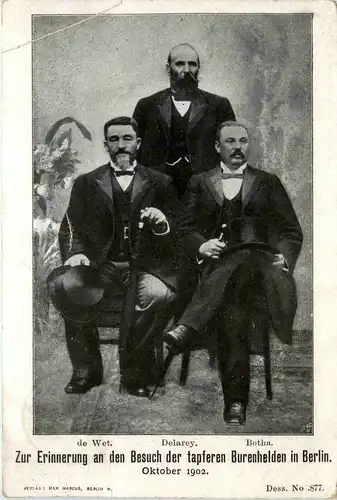 Zur Erinnerung an den Besuch der tapferen Burenhelden in Berlin 1902 -298246