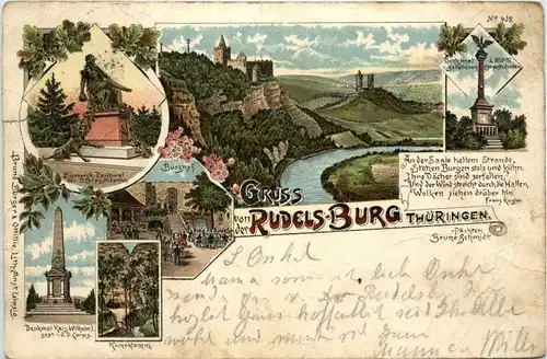 Gruss von der Rudelsburg - Litho -297536