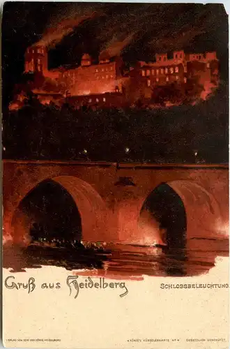 Gruss aus Heidelberg - Litho -227502