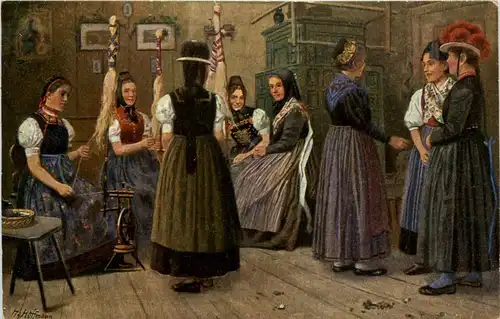 H. Hoffmann - Spinnstube im Schwarzwald -298224
