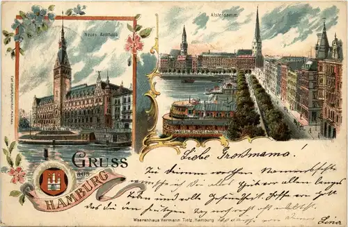 Gruss aus Hamburg - Litho -299160