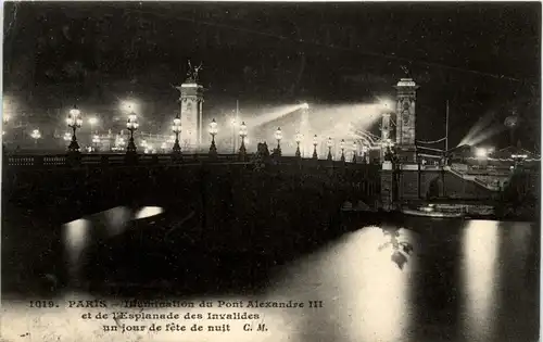 Paris - Inlumation du Pont alexandre III -228072