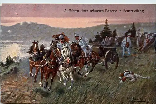 Auffahren einer schweren Batterie in Feuerstellung -298612