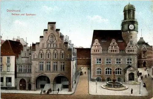 Dortmund - Rathaus und Sparkasse -299926