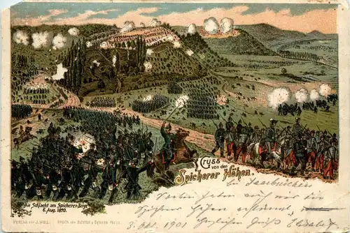 Gruss von den Spicherer Höhen - Litho -299458