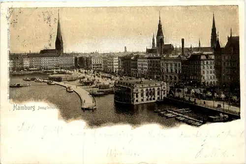 Jungfernstieg Hamburg - Litho -299156