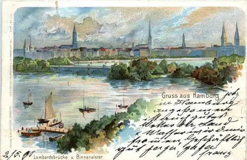 Gruss aus Hamburg - Litho -299176