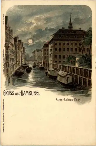 Gruss aus Hamburg - Litho -299192
