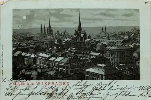 Gruss aus Wiesbaden - Litho -229390