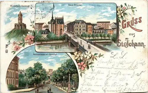 Gruss aus St. Johann-Saarbrücken - Litho -299466