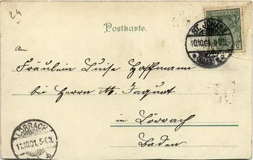 Gruss aus St. Johann-Saarbrücken - Litho -299466