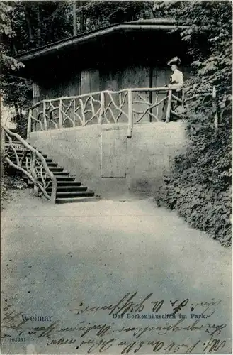 Weimar - Borkenhäuschen im Park -401818