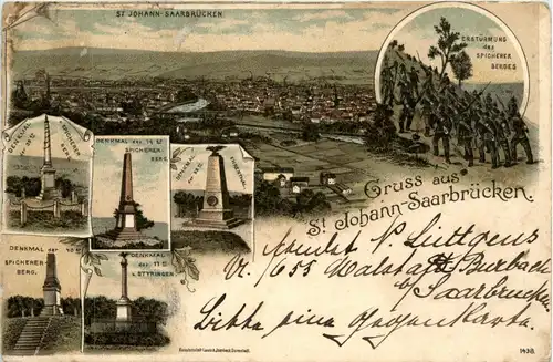 Gruss aus St. Johann-Saarbrücken - Litho -299462