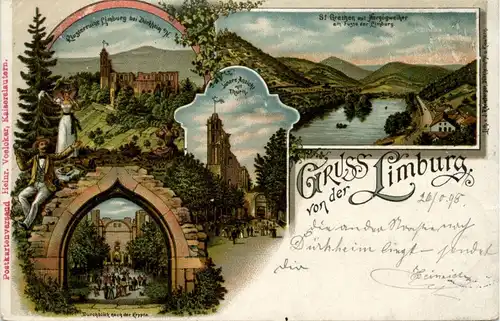 Gruss von der Limburg - Litho -400718