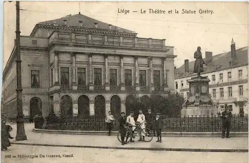 Liege - Le Theatre et la Statue Gretry -401600