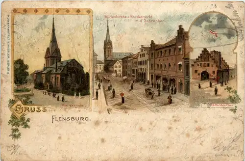 OGruss aus Flensburg - Litho -401538