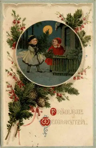Fröhliche Weihnachten - Prägekarte -401558