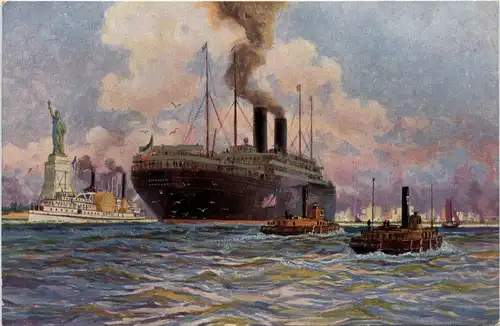 New york - Entrance in the harbour -401676