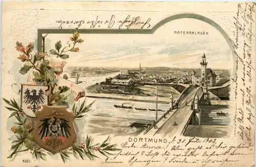 Gruss aus Dortmund - Litho - Prägekarte -400850