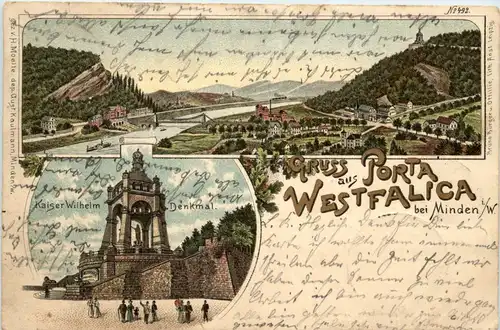 Gruss aus Porta Westfalica - Litho -401858