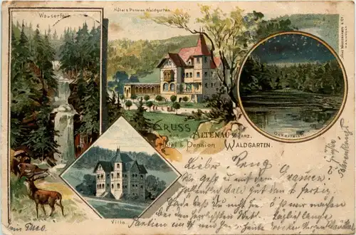 Gruss aus Altenau - Hotel Waldgarten - Litho -402014