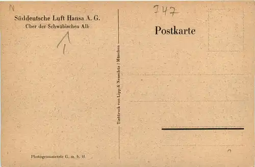 Süddeutsche Lufthansa AG - Über der schwäbischen Alb -402872