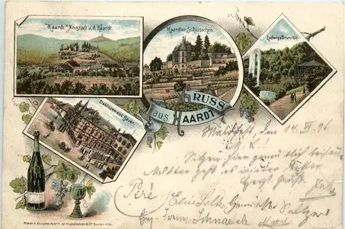 Gruss aus Haardt - Litho -401754